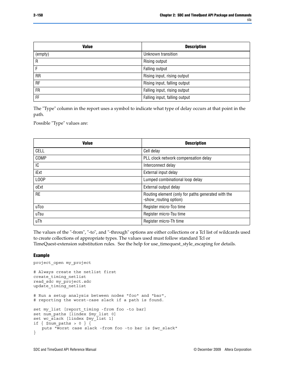 Altera SDC and TimeQuest API User Manual | Page 160 / 168
