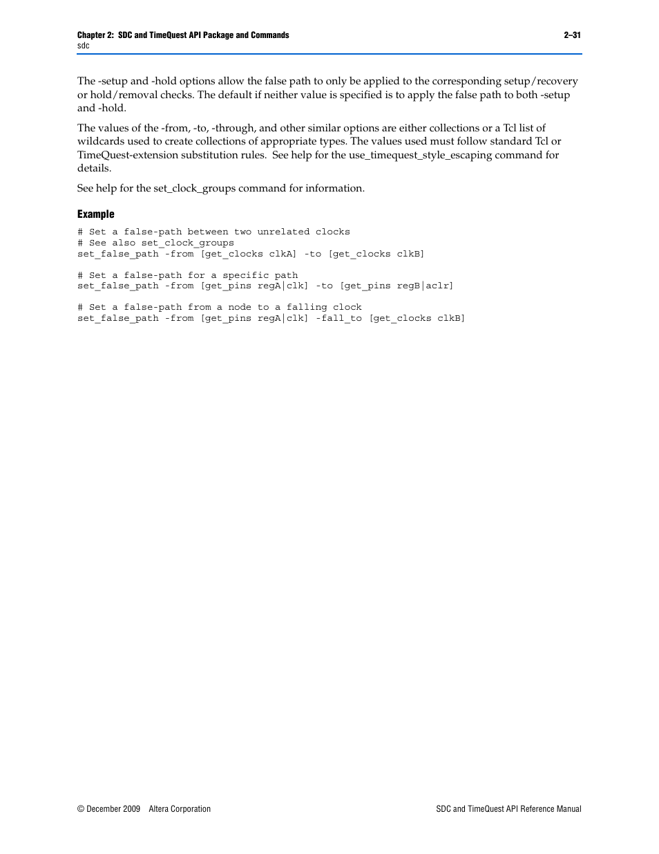 Altera SDC and TimeQuest API User Manual | Page 41 / 168