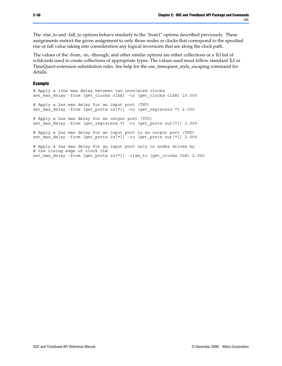 Altera SDC and TimeQuest API User Manual | Page 46 / 168