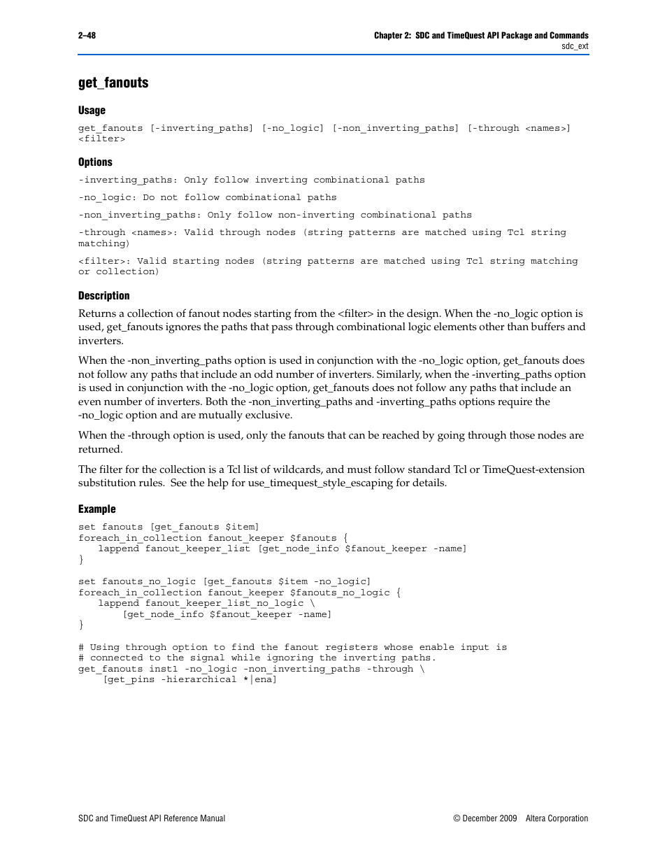 Get_fanouts, Get_fanouts –48 | Altera SDC and TimeQuest API User Manual | Page 58 / 168