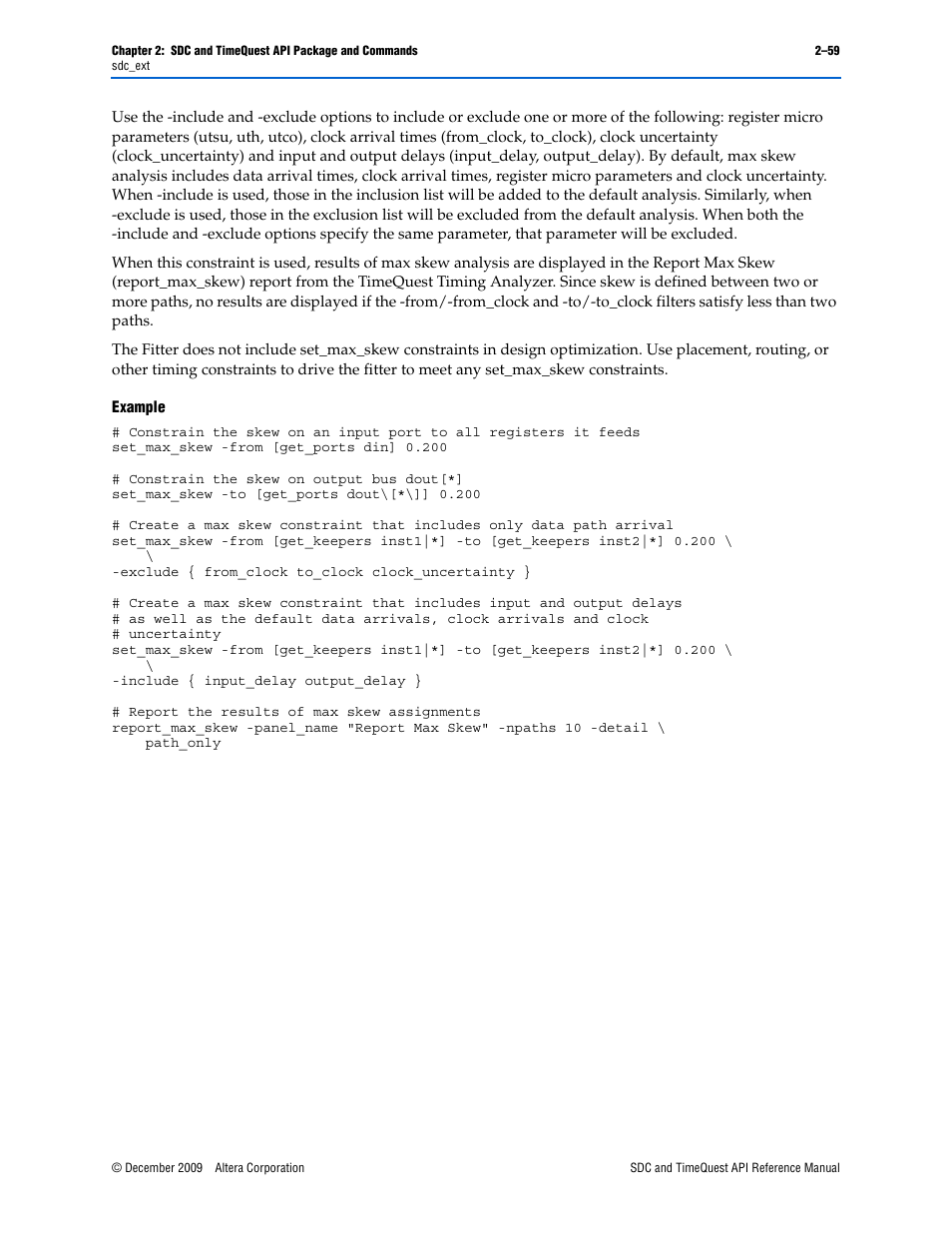 Altera SDC and TimeQuest API User Manual | Page 69 / 168