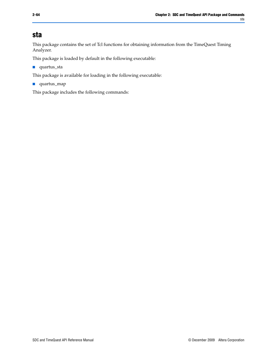 Sta –64 | Altera SDC and TimeQuest API User Manual | Page 74 / 168