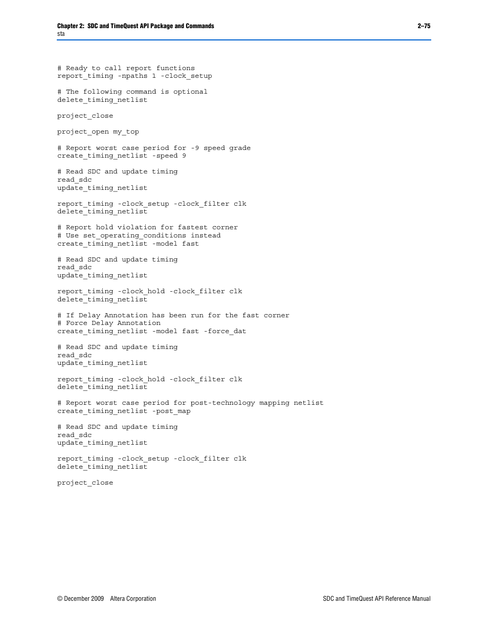 Altera SDC and TimeQuest API User Manual | Page 85 / 168