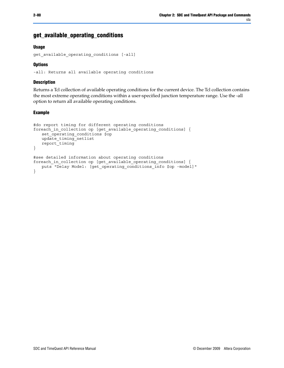 Get_available_operating_conditions, Get_available_operating_conditions –80 | Altera SDC and TimeQuest API User Manual | Page 90 / 168