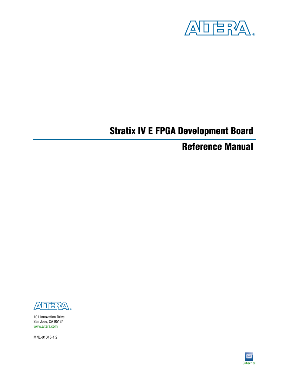 Altera Stratix IV E FPGA Development Board User Manual | 72 pages