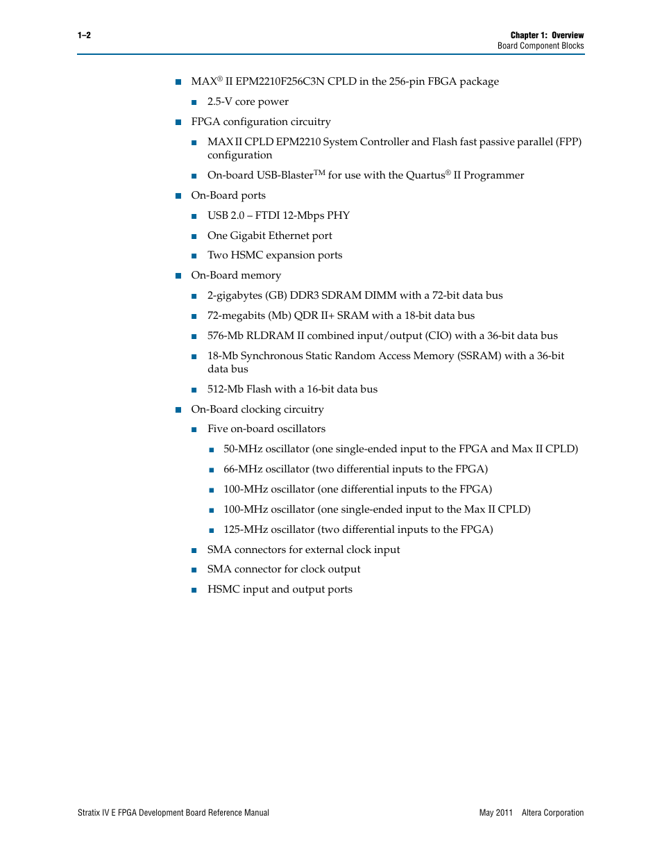 Altera Stratix IV E FPGA Development Board User Manual | Page 6 / 72