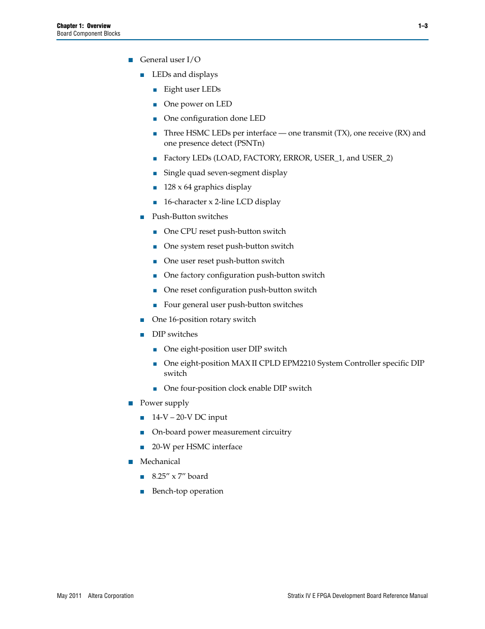 Altera Stratix IV E FPGA Development Board User Manual | Page 7 / 72