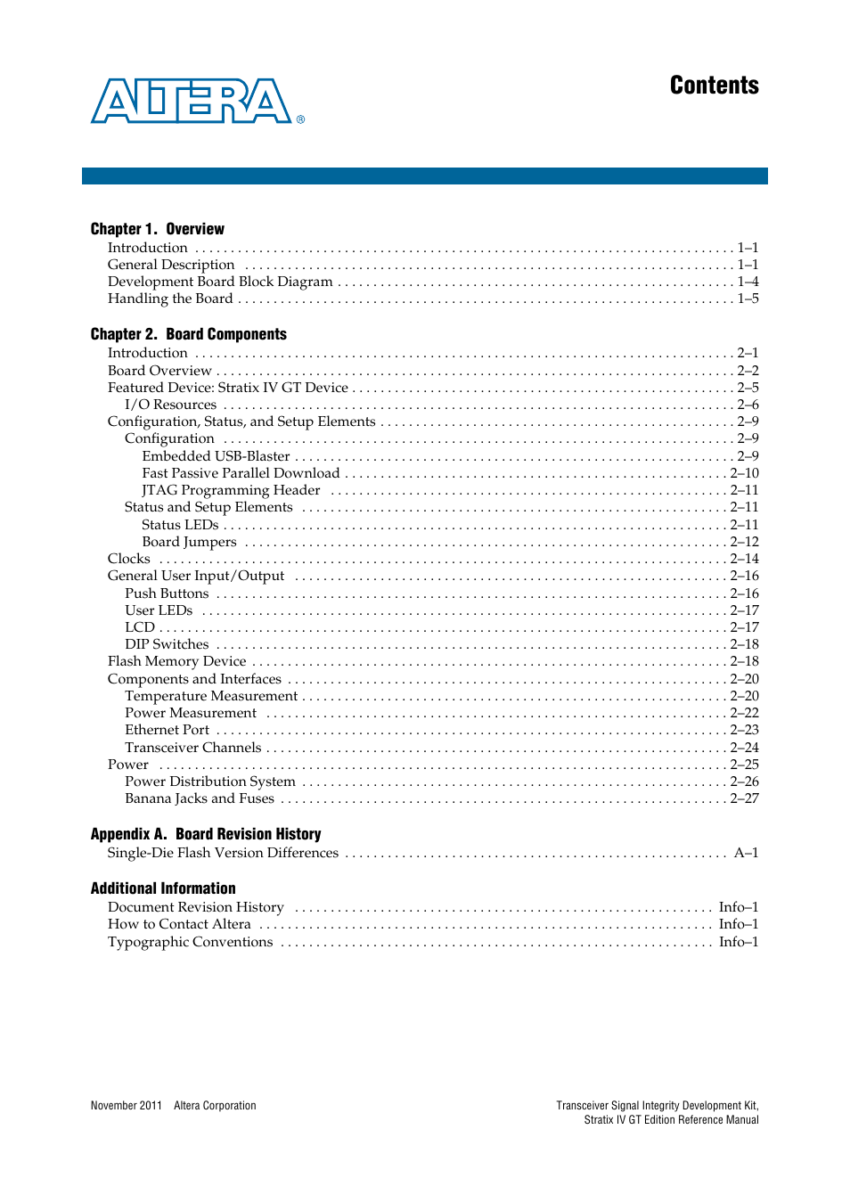 Altera Transceiver Signal Integrity Development Kit, Stratix IV GT Edition User Manual | Page 3 / 42