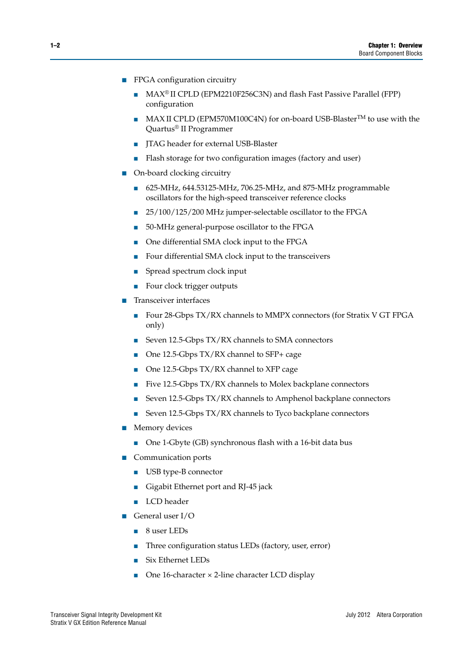 Altera Transceiver Signal Integrity Development Kit, Stratix V GX Edition User Manual | Page 6 / 58