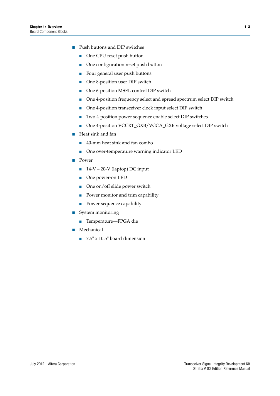 Altera Transceiver Signal Integrity Development Kit, Stratix V GX Edition User Manual | Page 7 / 58