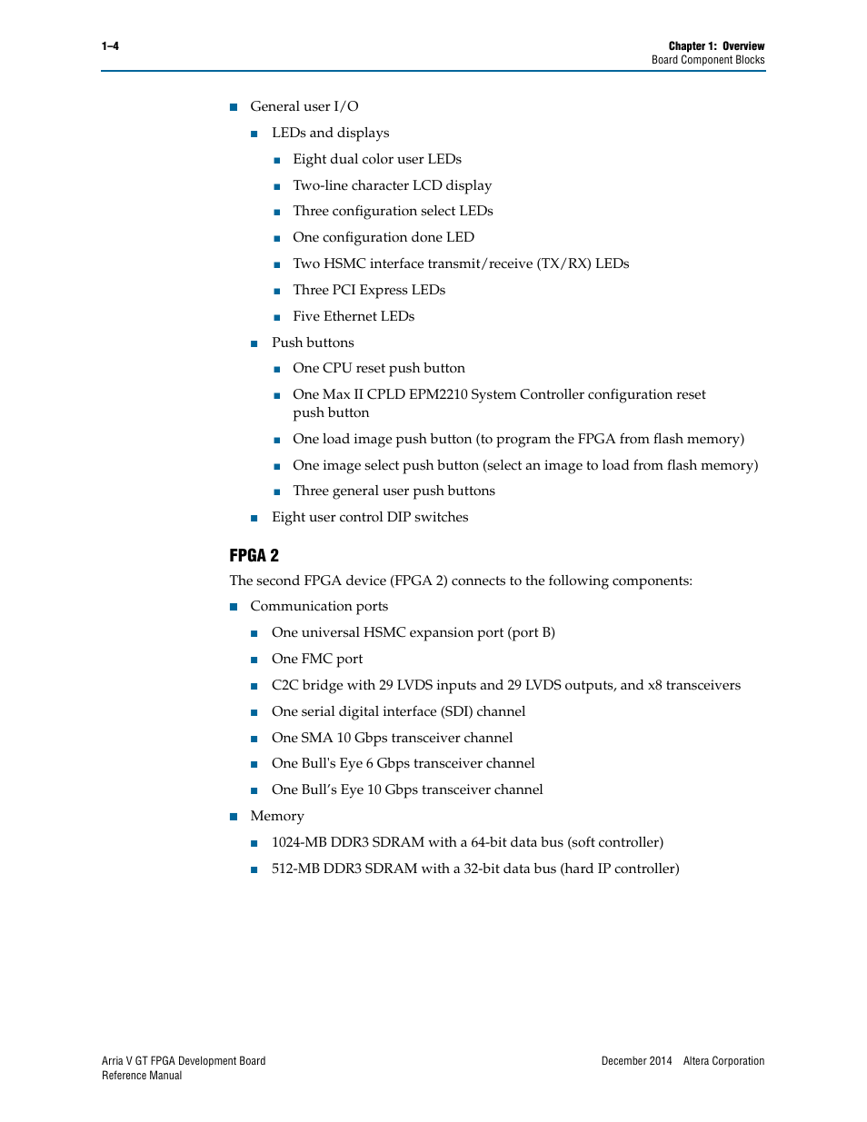 Fpga 2, Fpga 2 –4 | Altera Arria V GT FPGA Development Board User Manual | Page 8 / 86