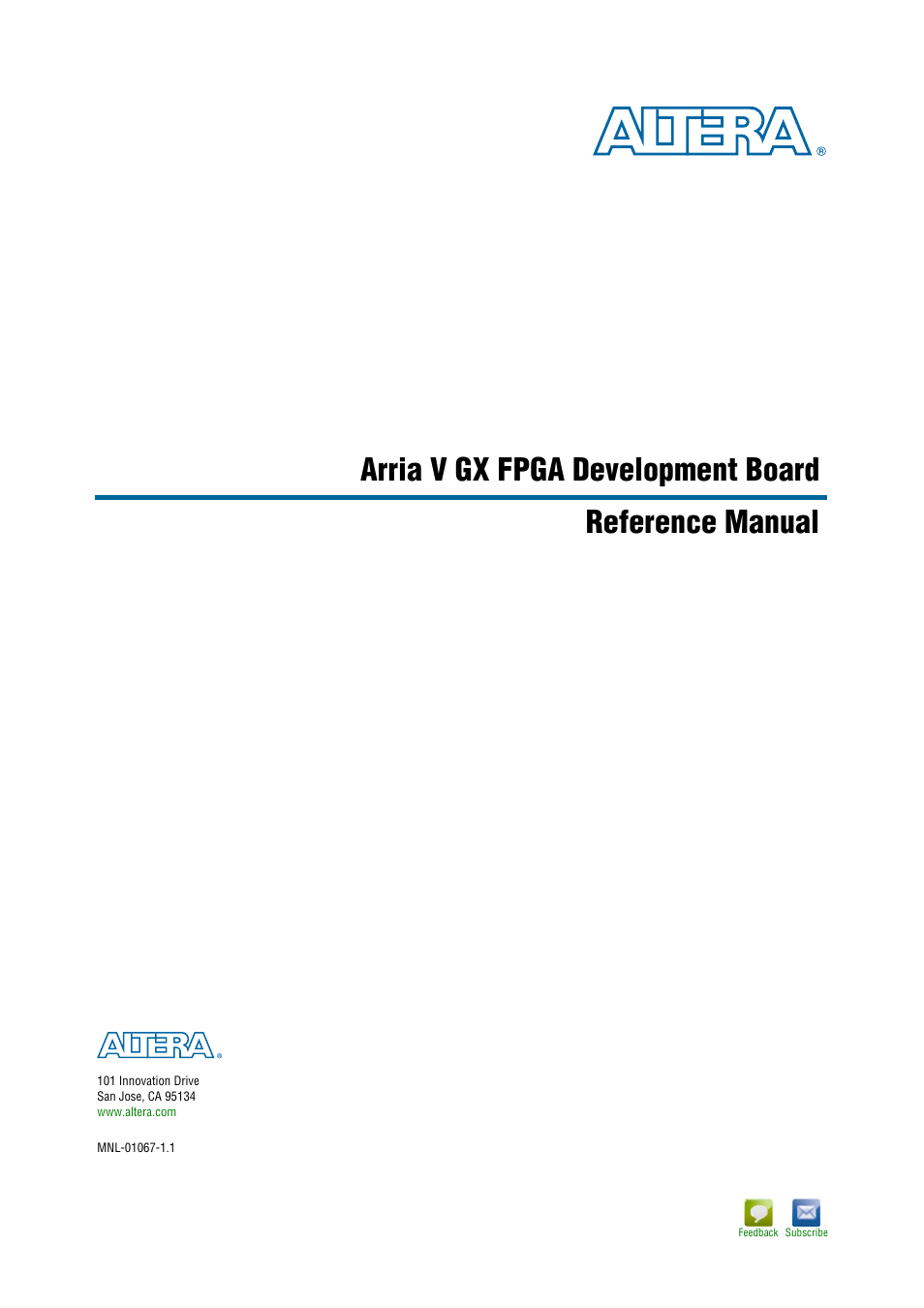 Altera Arria V GX FPGA Development Board User Manual | 90 pages