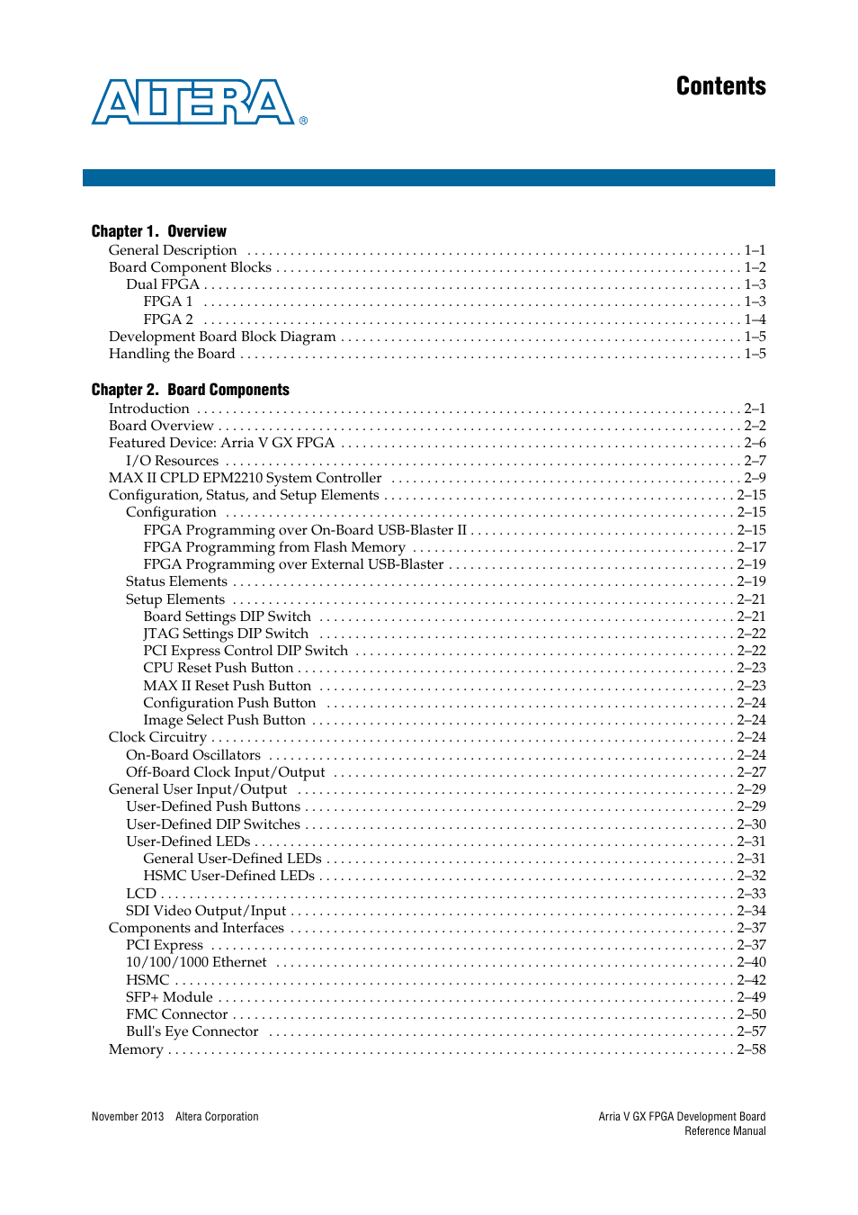 Altera Arria V GX FPGA Development Board User Manual | Page 3 / 90