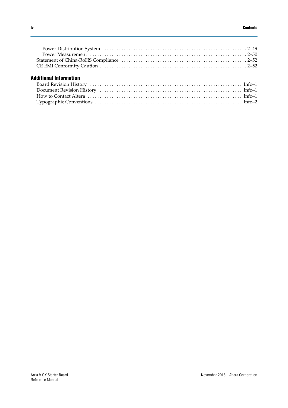 Additional information | Altera Arria V GX Starter Board User Manual | Page 4 / 62