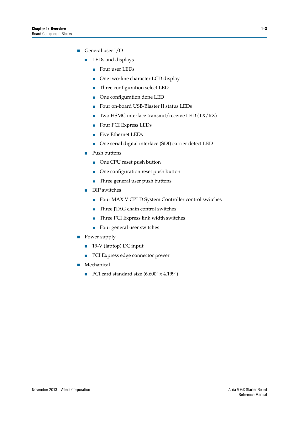 Altera Arria V GX Starter Board User Manual | Page 7 / 62