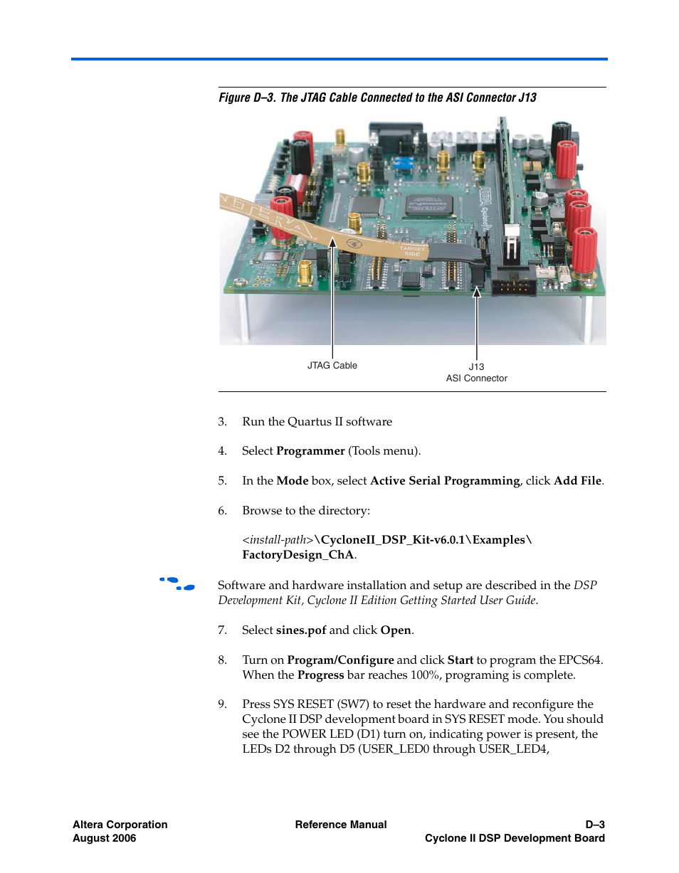 Figure d–3 | Altera Cyclone II DSP Development Board User Manual | Page 111 / 112