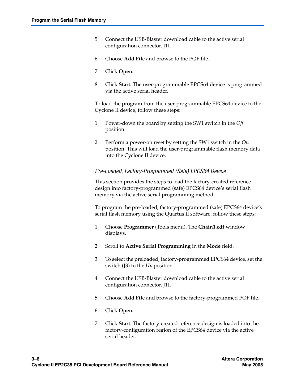 Altera Cyclone II EP2C35 PCI Development Board User Manual | Page 32 / 50
