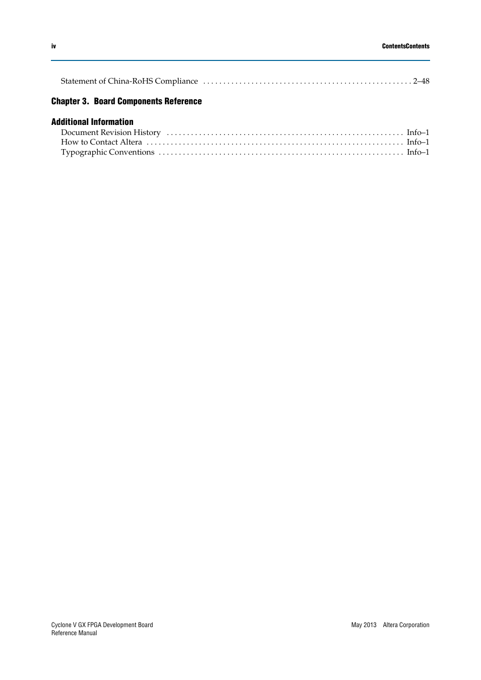 Altera Cyclone V GX FPGA Development Board User Manual | Page 4 / 60
