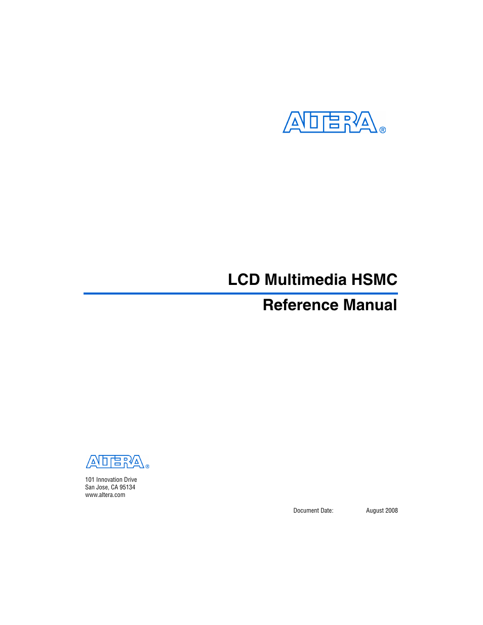 Altera LCD Multimedia HSMC User Manual | 51 pages