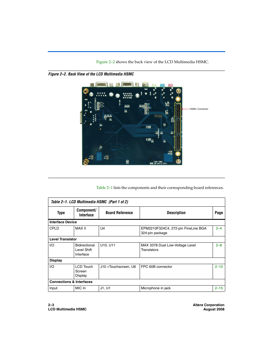 Altera LCD Multimedia HSMC User Manual | Page 11 / 51