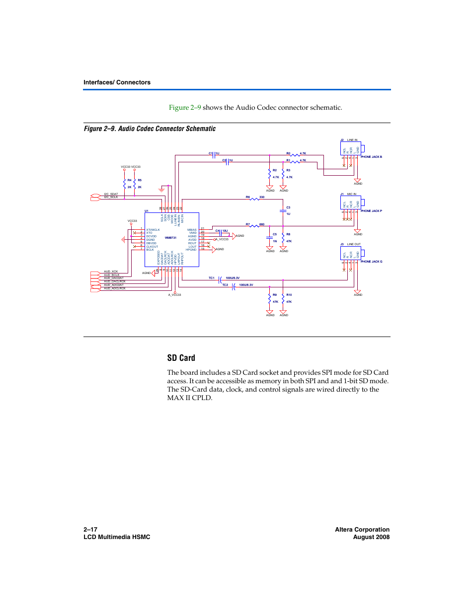 Sd card | Altera LCD Multimedia HSMC User Manual | Page 25 / 51