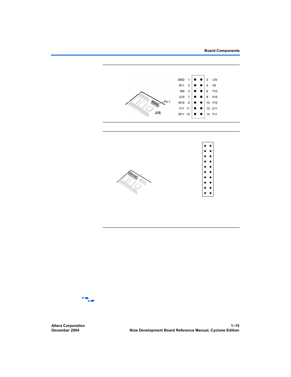 Mictor connector, Mictor connector –15, Figure 1–9 | Figure 1–10 | Altera Nios Development Board User Manual | Page 23 / 54