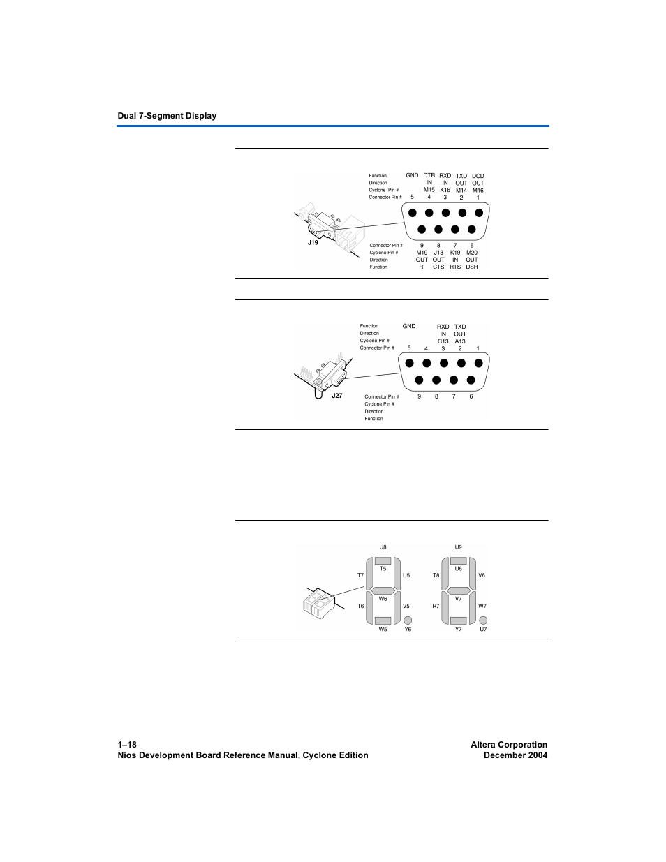 Dual 7-segment display, Dual 7-segment display –18 | Altera Nios Development Board User Manual | Page 26 / 54