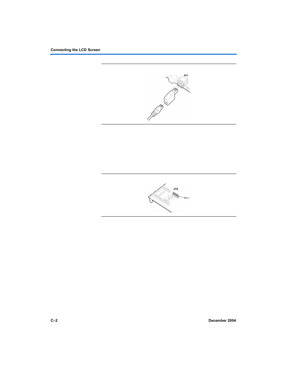 Connecting the lcd screen, Obtaining an ip address, Lan connection | Figure c–1 | Altera Nios Development Board User Manual | Page 48 / 54