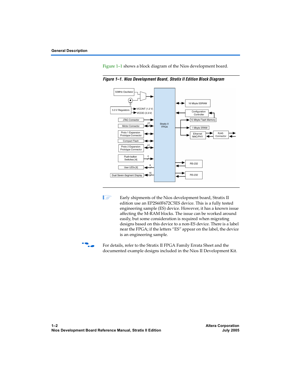 Altera Nios Development Board User Manual | Page 10 / 56