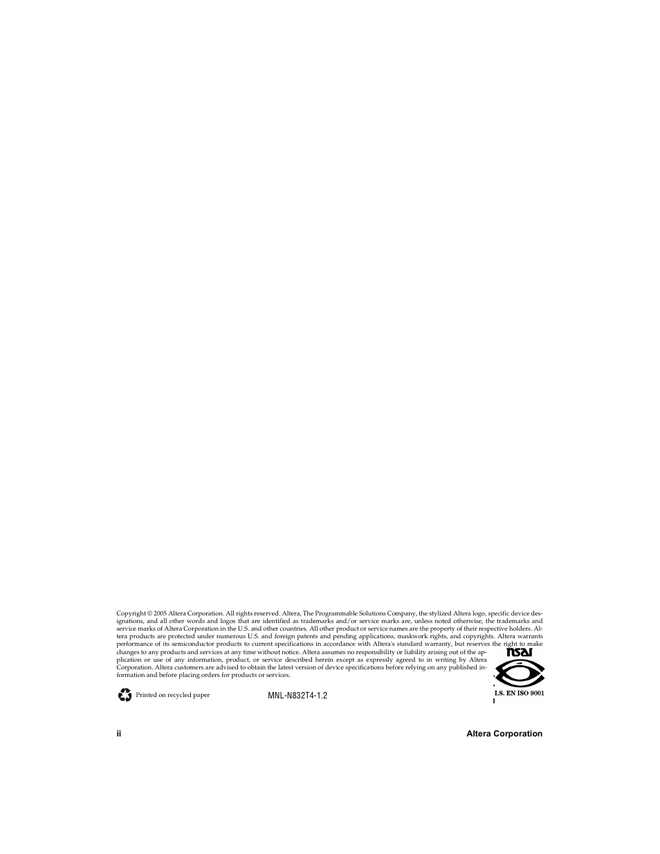 Altera Nios Development Board User Manual | Page 2 / 56