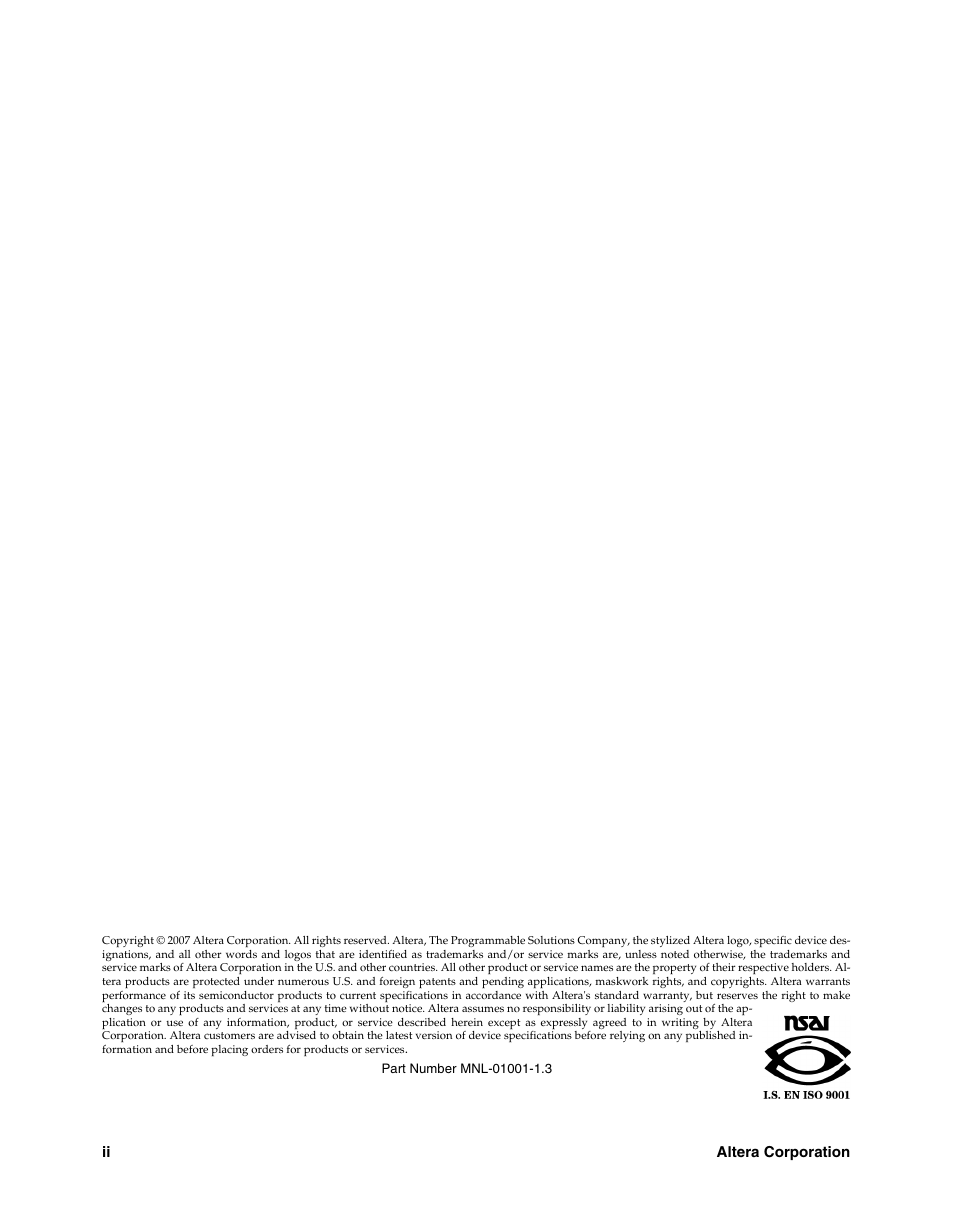 Altera Nios Development Board Stratix II Edition User Manual | Page 2 / 62
