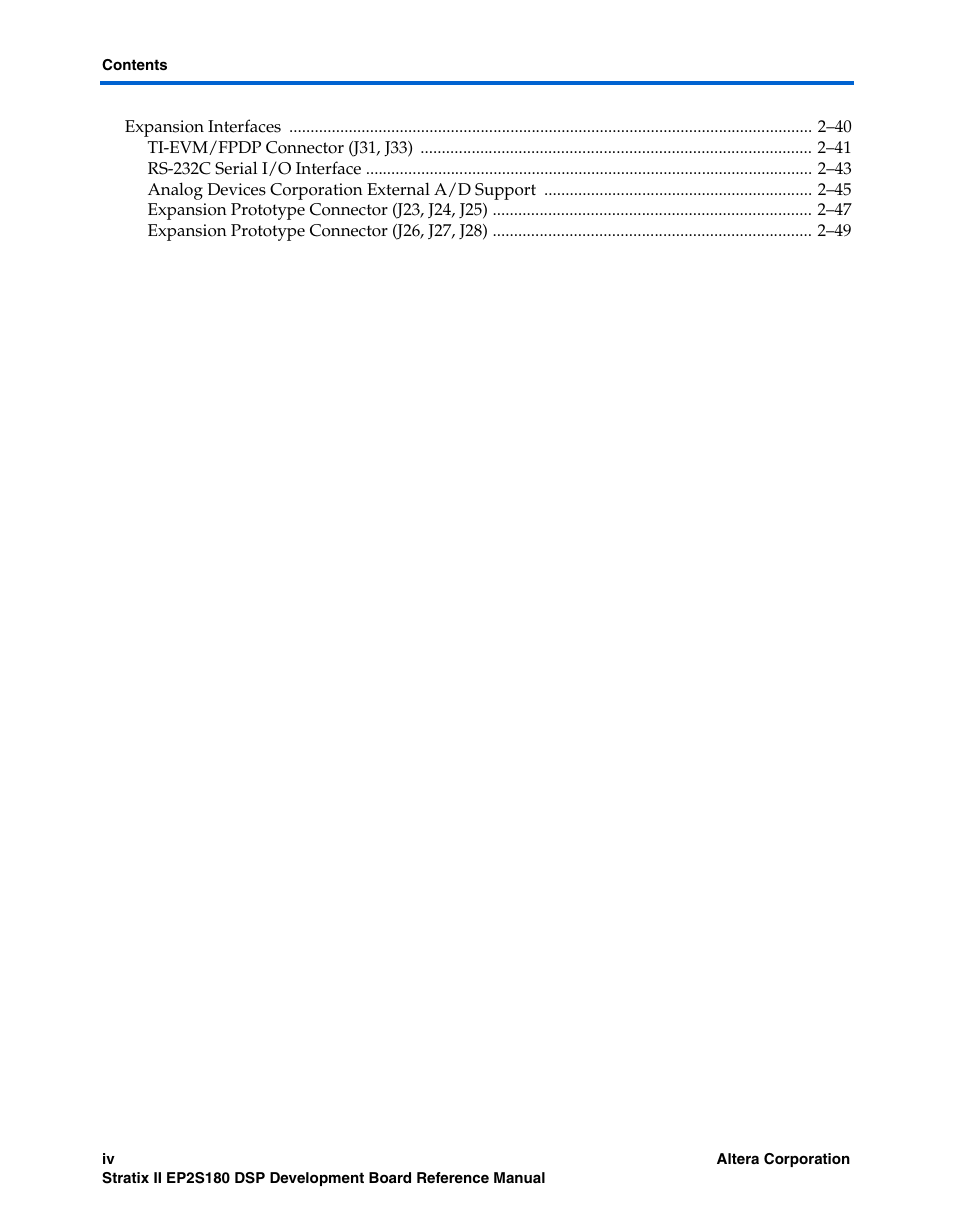 Altera Stratix II EP2S180 DSP Development Board User Manual | Page 4 / 58