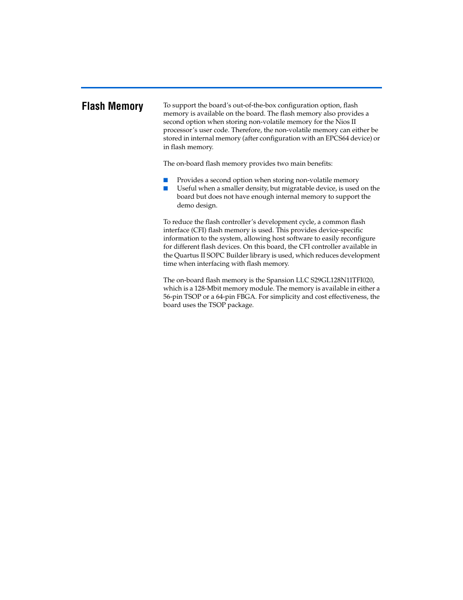 Flash memory, Flash memory -30 | Altera Stratix II GX EP2SGX90 Transceiver Signal Integrity Development Board User Manual | Page 40 / 40