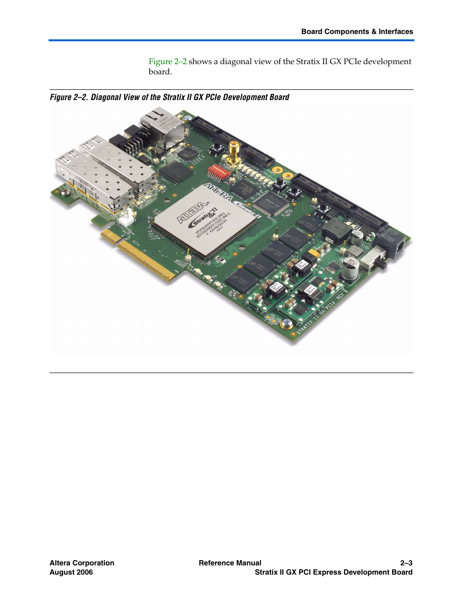 Altera Stratix II GX PCI Express Development Board User Manual | Page 13 / 70