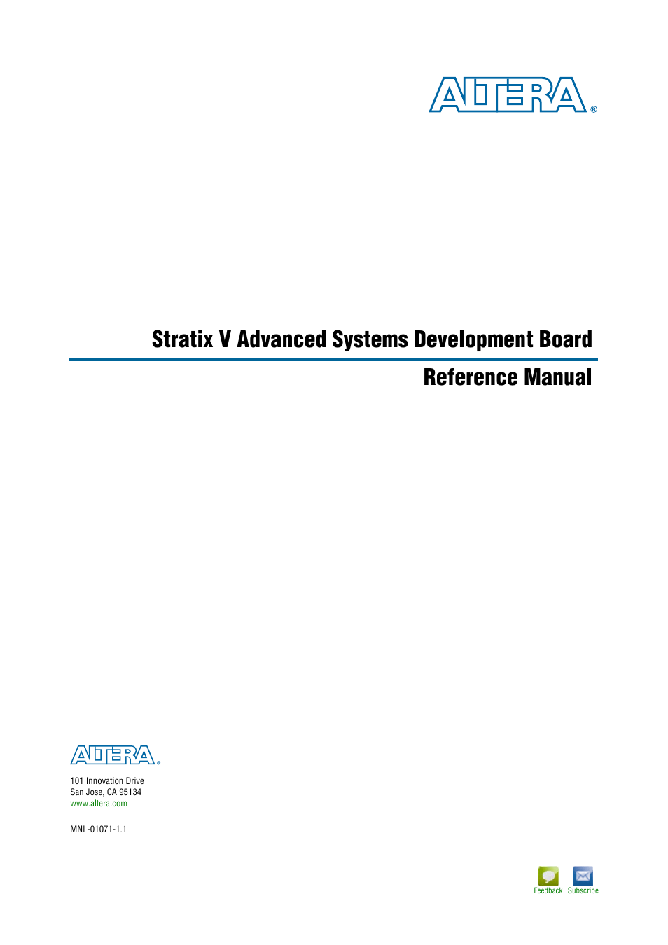 Altera Stratix V Advanced Systems Development Board User Manual | 84 pages