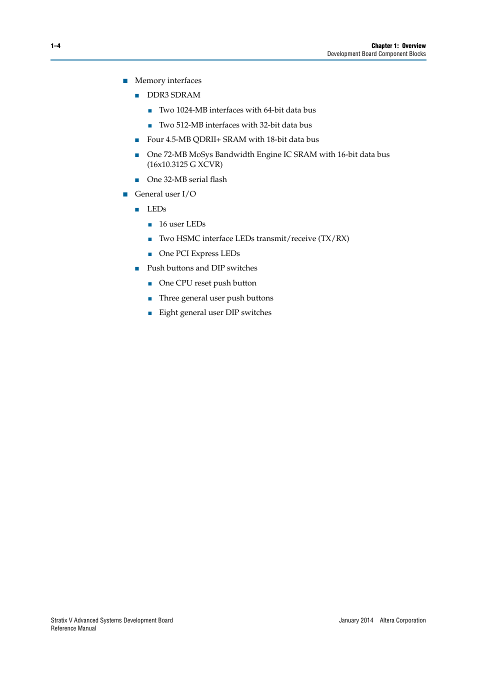 Altera Stratix V Advanced Systems Development Board User Manual | Page 8 / 84