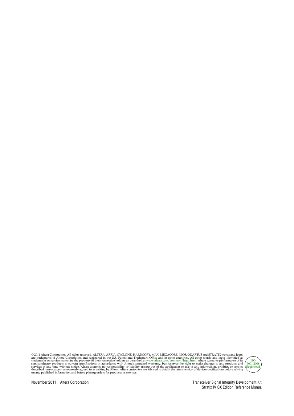 Altera Transceiver Signal Integrity Development Kit, Stratix IV GX Edition User Manual | Page 2 / 44