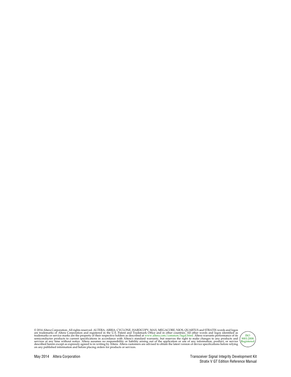Altera Transceiver Signal Integrity Development Kit, Stratix V GT Edition User Manual | Page 2 / 52