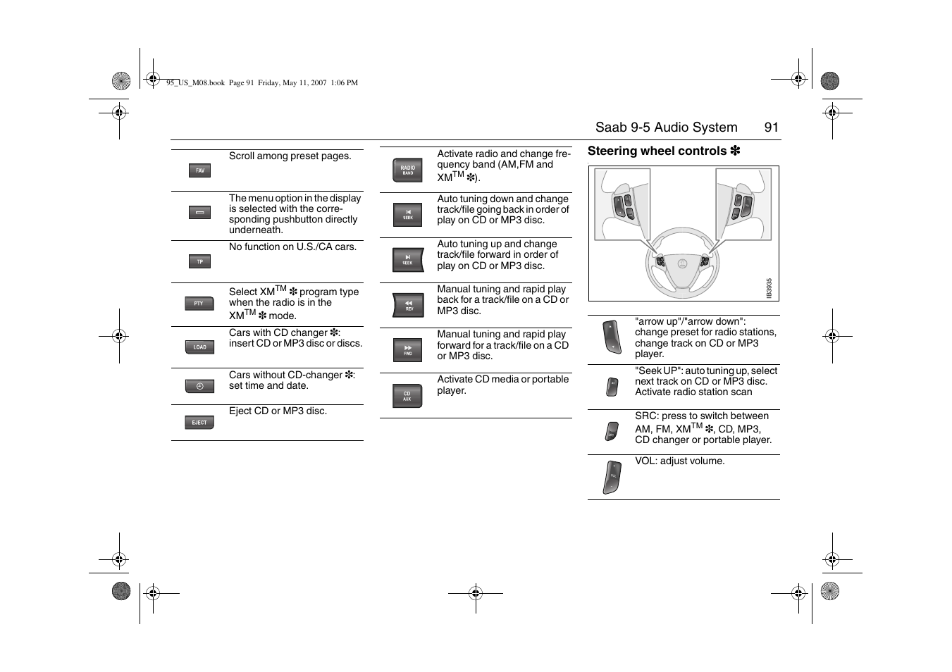 Saab 2008 9-5 User Manual | Page 91 / 288