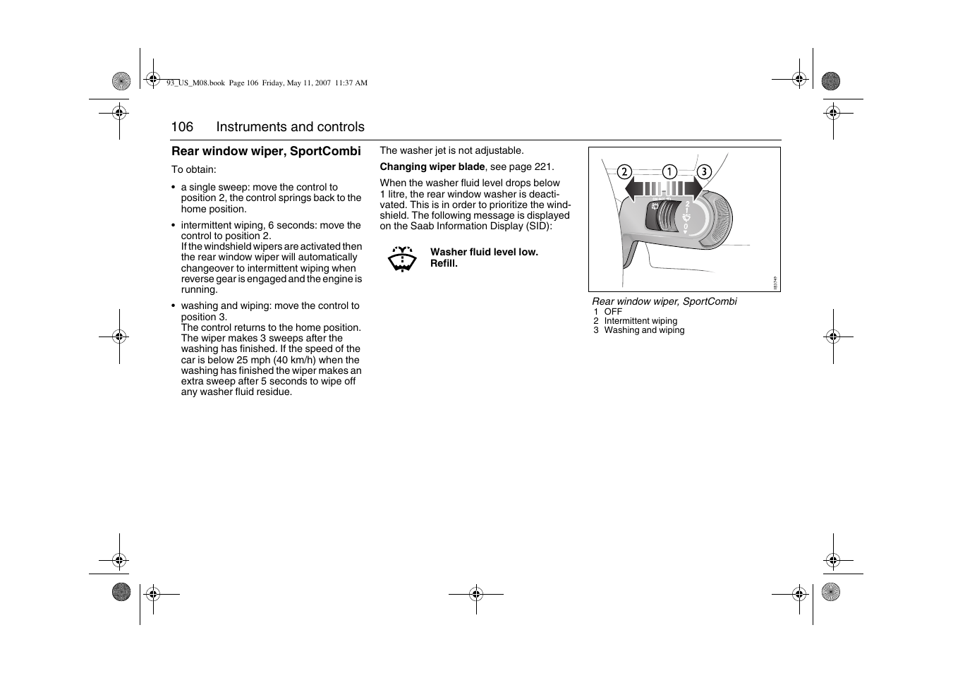 Saab 2008 9-3 User Manual | Page 106 / 320