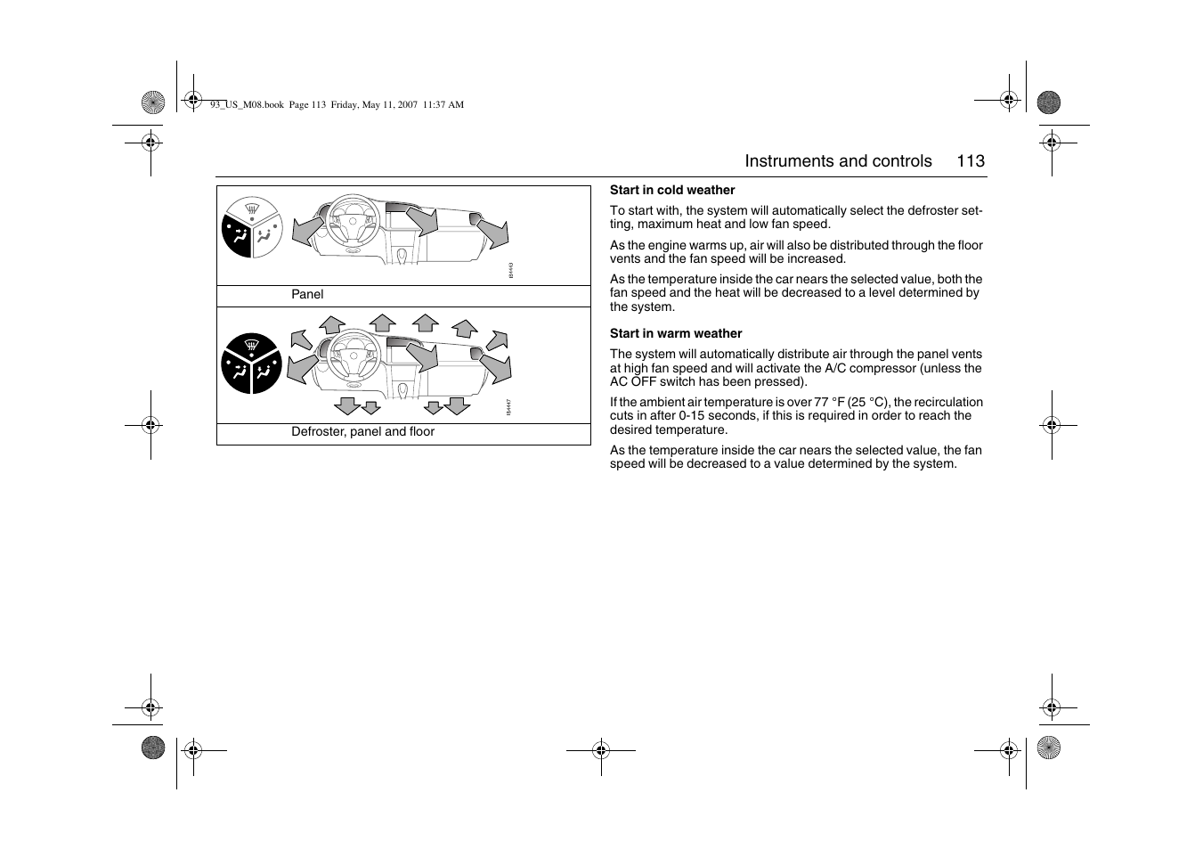 Saab 2008 9-3 User Manual | Page 113 / 320