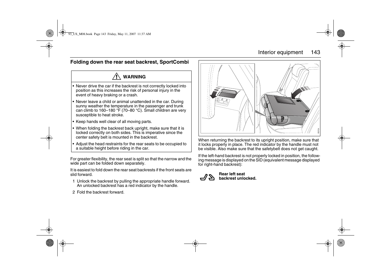 Saab 2008 9-3 User Manual | Page 143 / 320