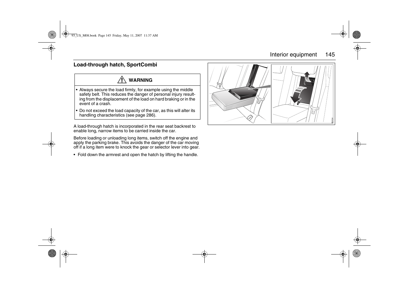 Saab 2008 9-3 User Manual | Page 145 / 320