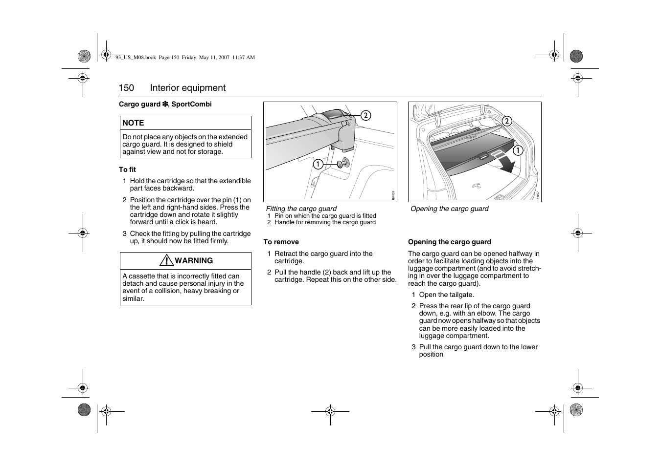 Saab 2008 9-3 User Manual | Page 150 / 320