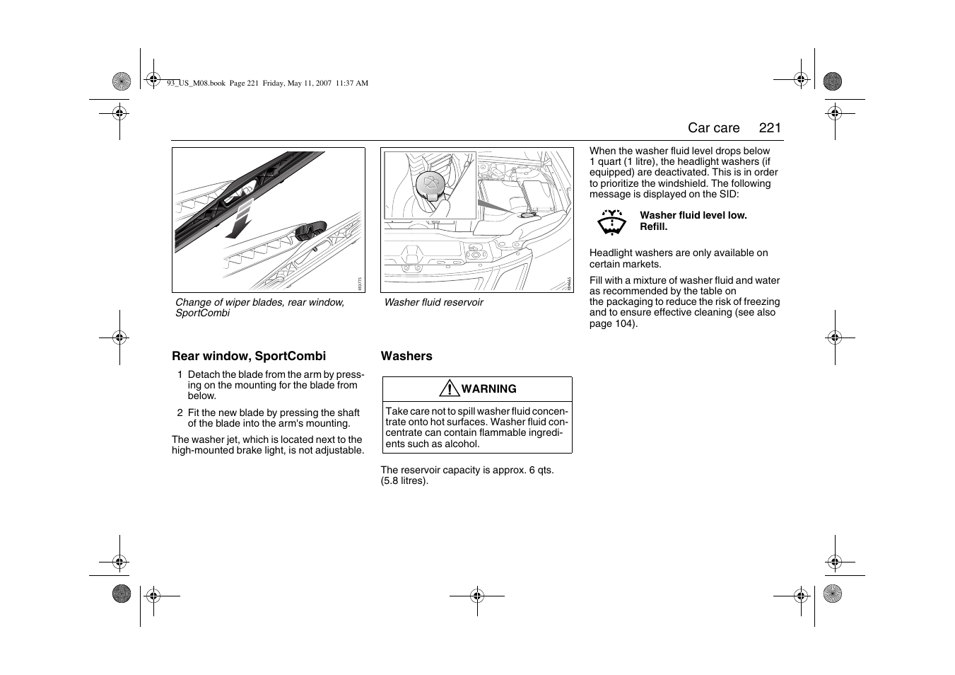 Saab 2008 9-3 User Manual | Page 221 / 320