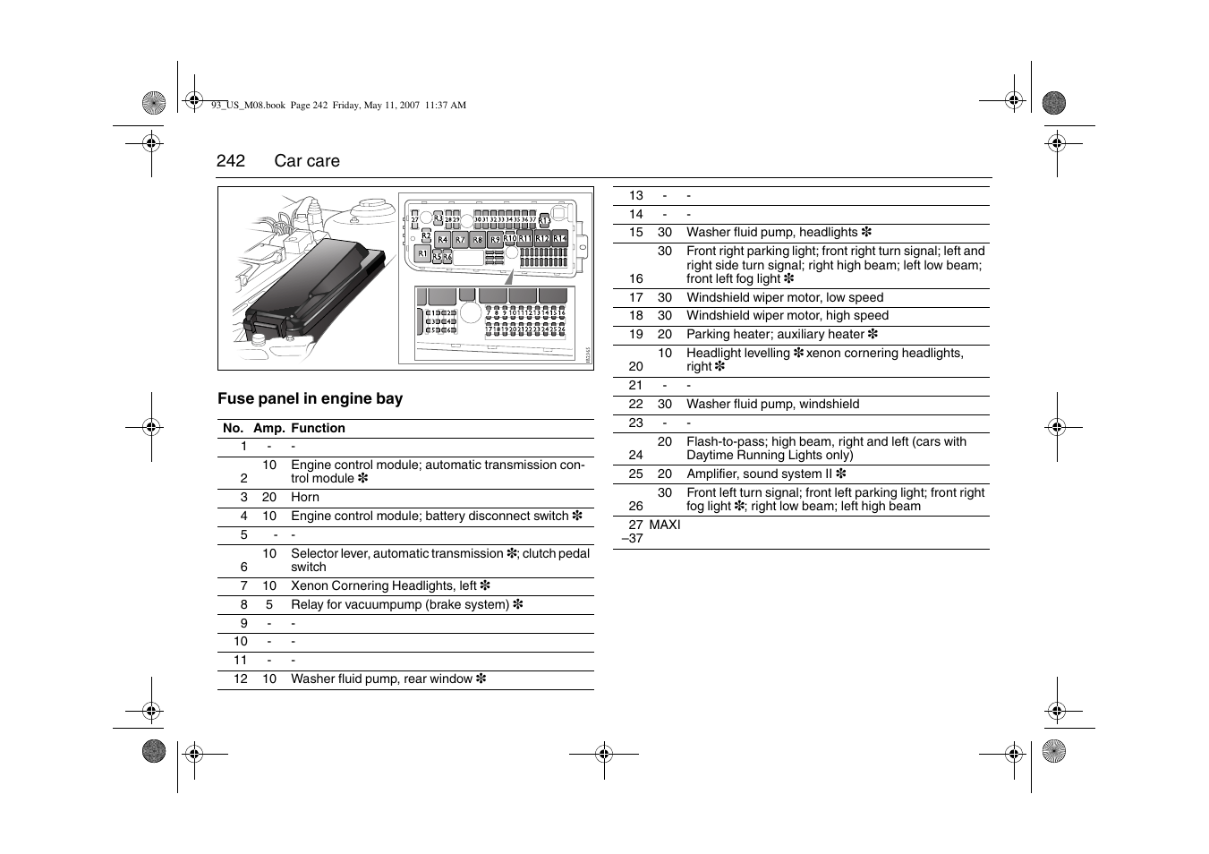 Saab 2008 9-3 User Manual | Page 242 / 320