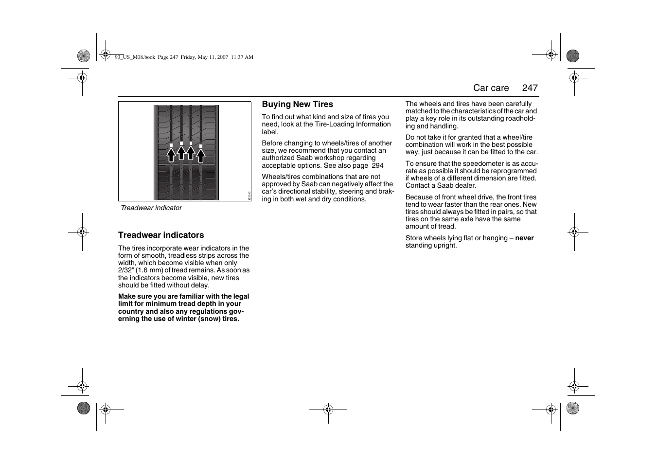 Saab 2008 9-3 User Manual | Page 247 / 320