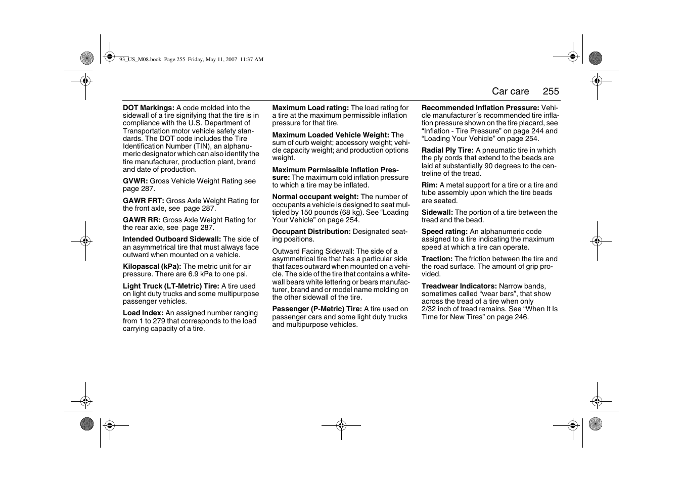Saab 2008 9-3 User Manual | Page 255 / 320