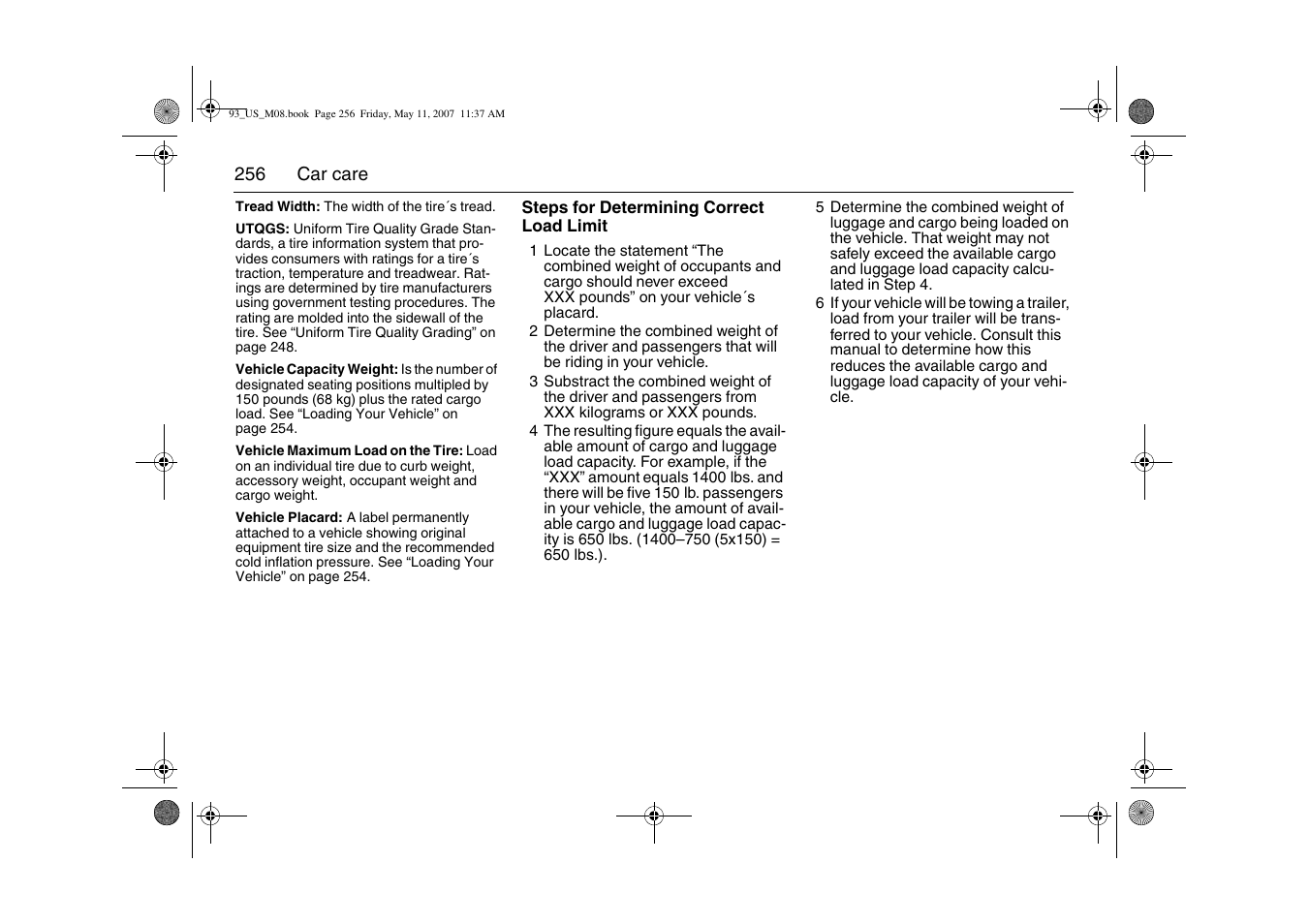 Saab 2008 9-3 User Manual | Page 256 / 320