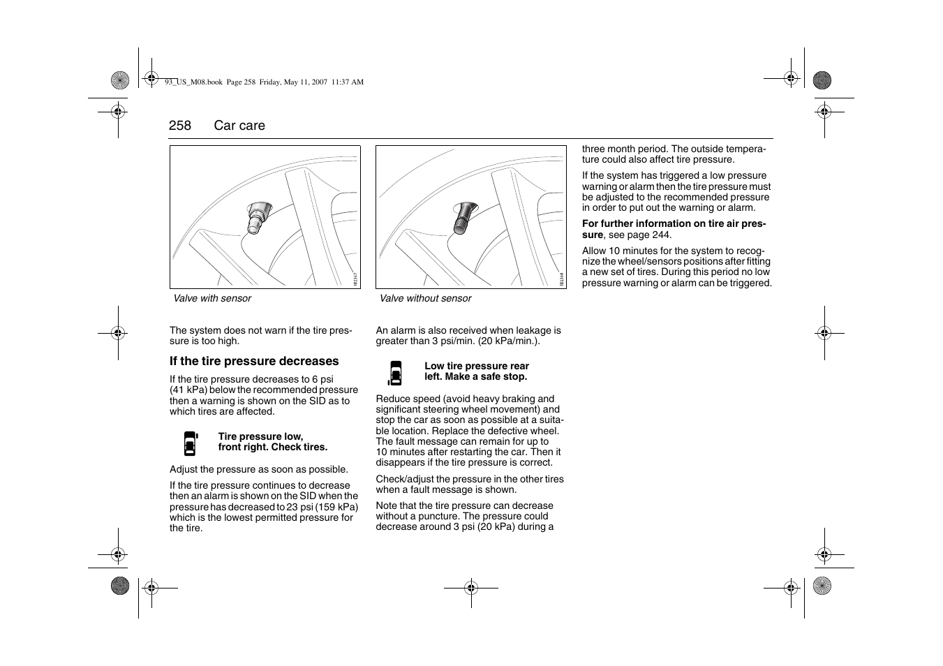 Saab 2008 9-3 User Manual | Page 258 / 320